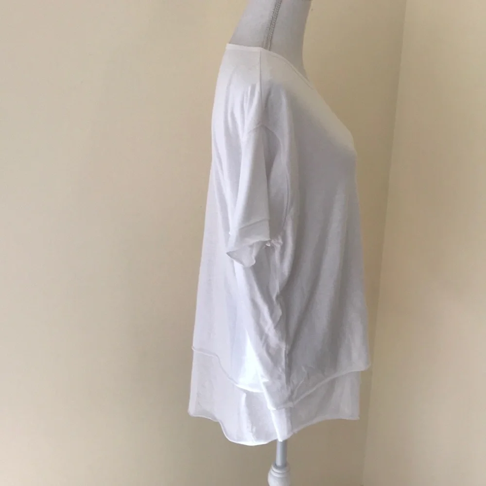 NWT! WE THE FREE Size M white short sleeve oversized top